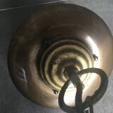 Patinated brass light fixture