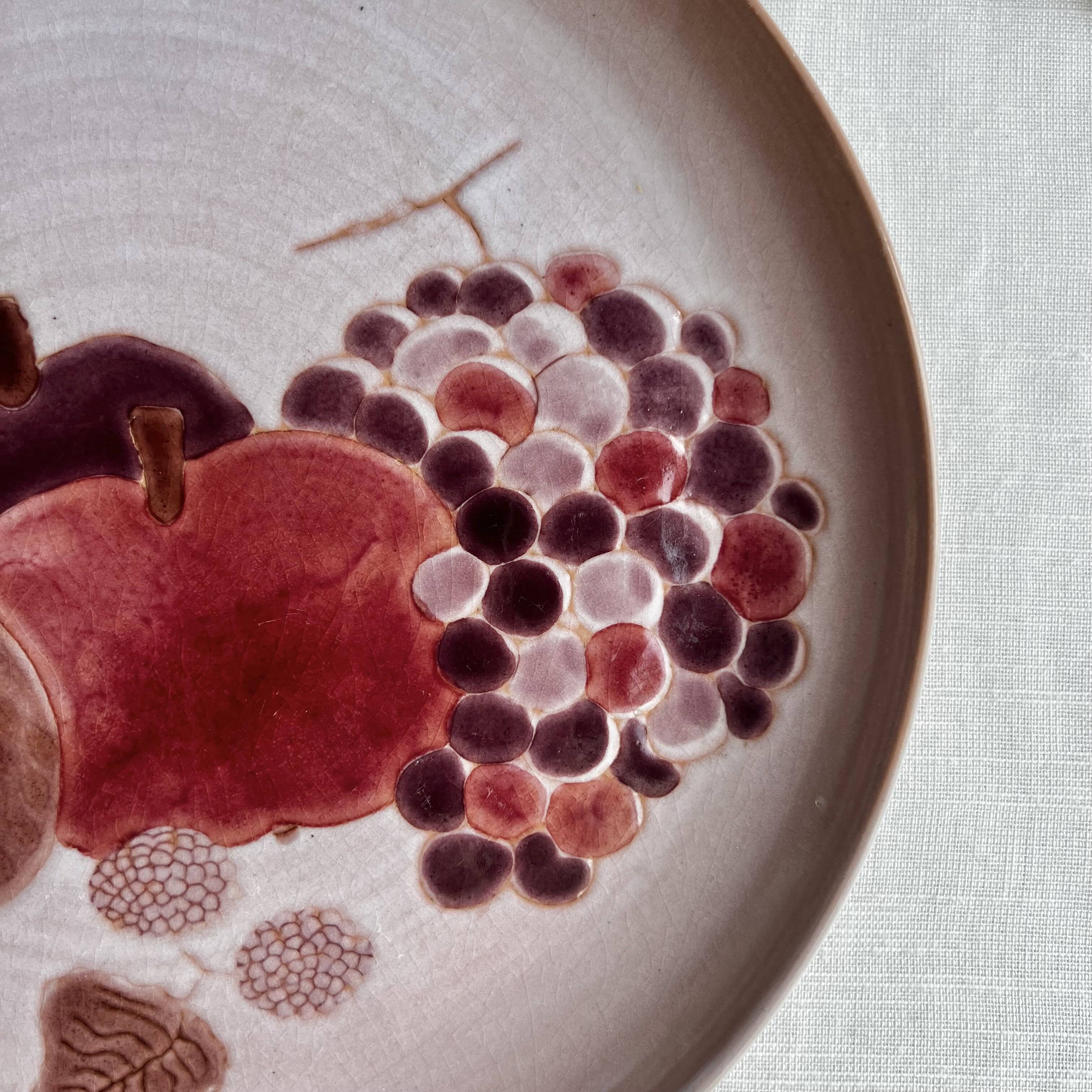 Ceramic Plate by Jean & Robert Cloutier – Still Life, 1960