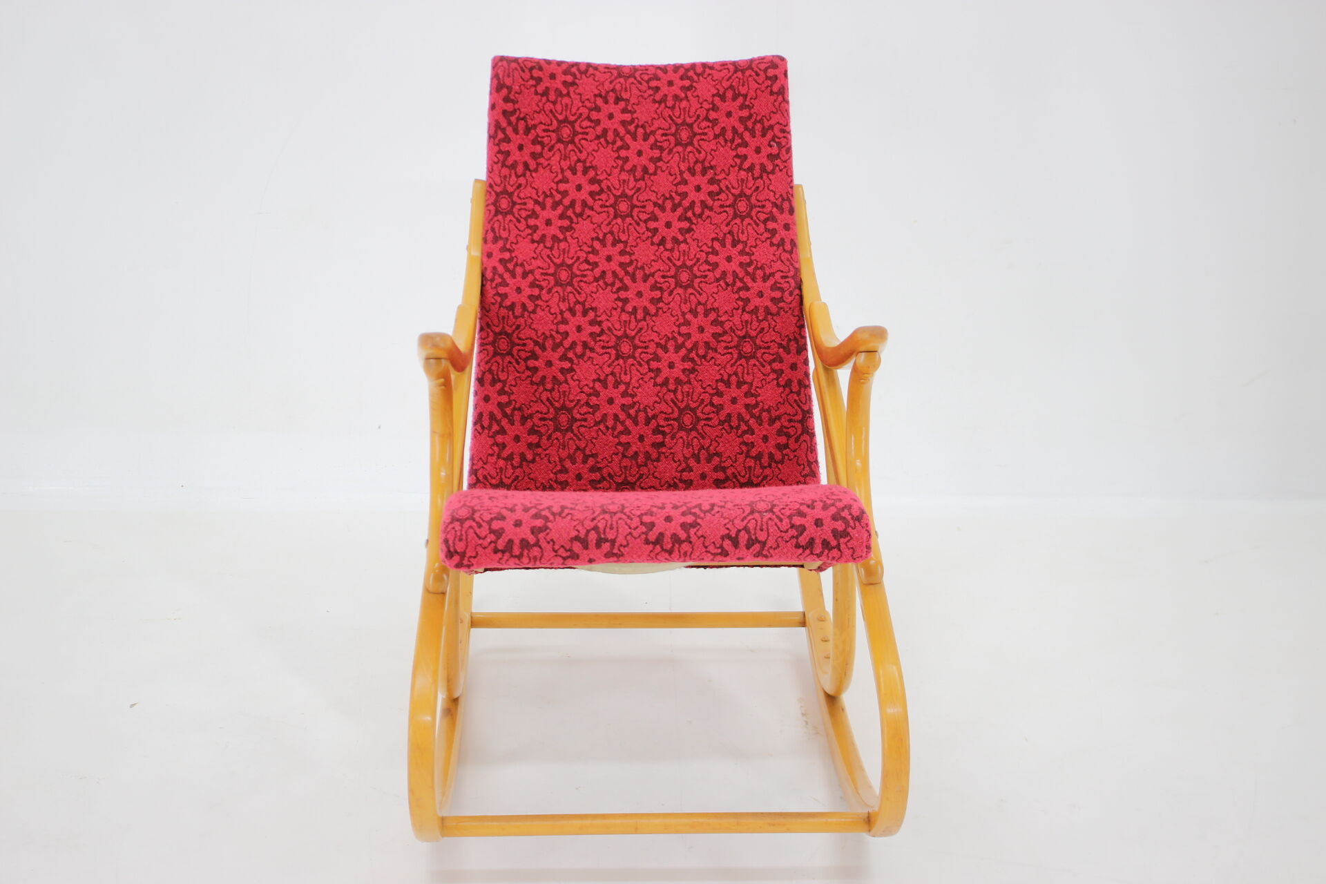 1970s Beech Rocking Chair by Ton, Czechoslovakia