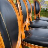 4 Louis XVI medallion chairs