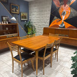 Vintage Scandinavian set – extendable table & 6 chairs