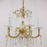 Maria Theresa salon chandelier, baroque Lobmeyr, crystal glass, Vienna, 1940s