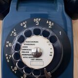 Vintage Blue Phone S63 Socotel with Dial