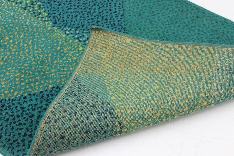 Small Geometric Green Carpet or Rug, 1970s