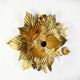 Vintage gold leaf metal flower wall light Florentine wall sconce
