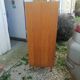 Children's wicker wooden wardrobe, 1960-70 vintage