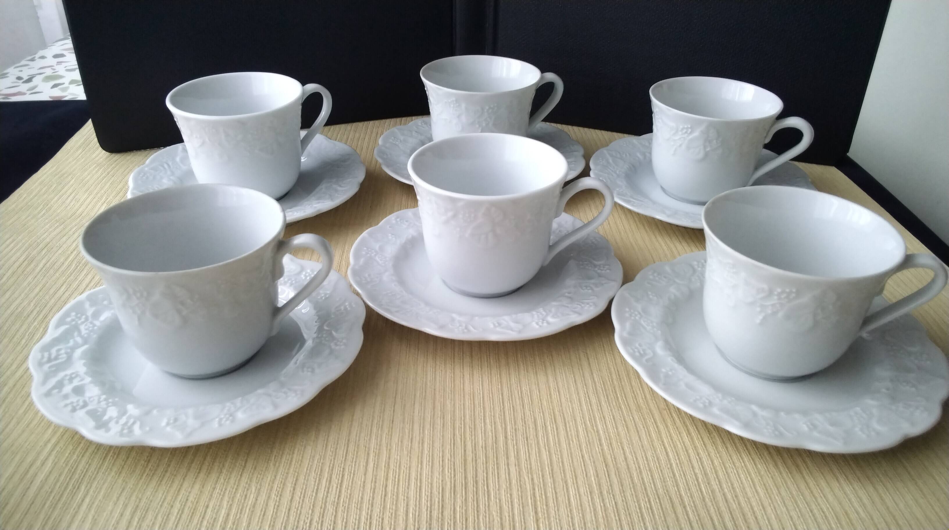 6 porcelain coffee cups "Wild Ivy"
