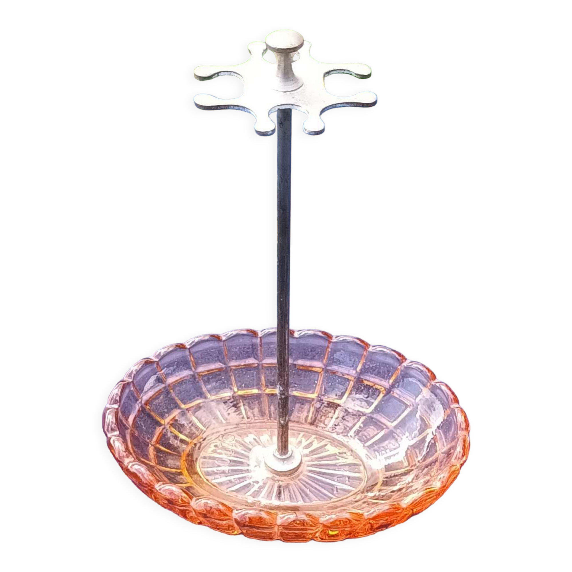 Porte brosse à dent accessoires bayel salle de bain rose ancien années 30 art dé