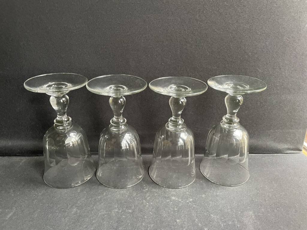4 19th century water glasses – Établissements Legras