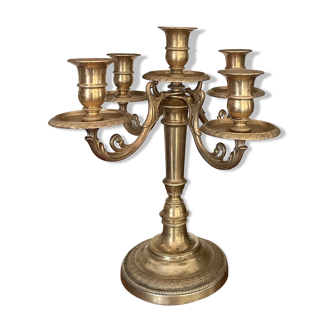 Chandelier in gilded bronze art nouveau