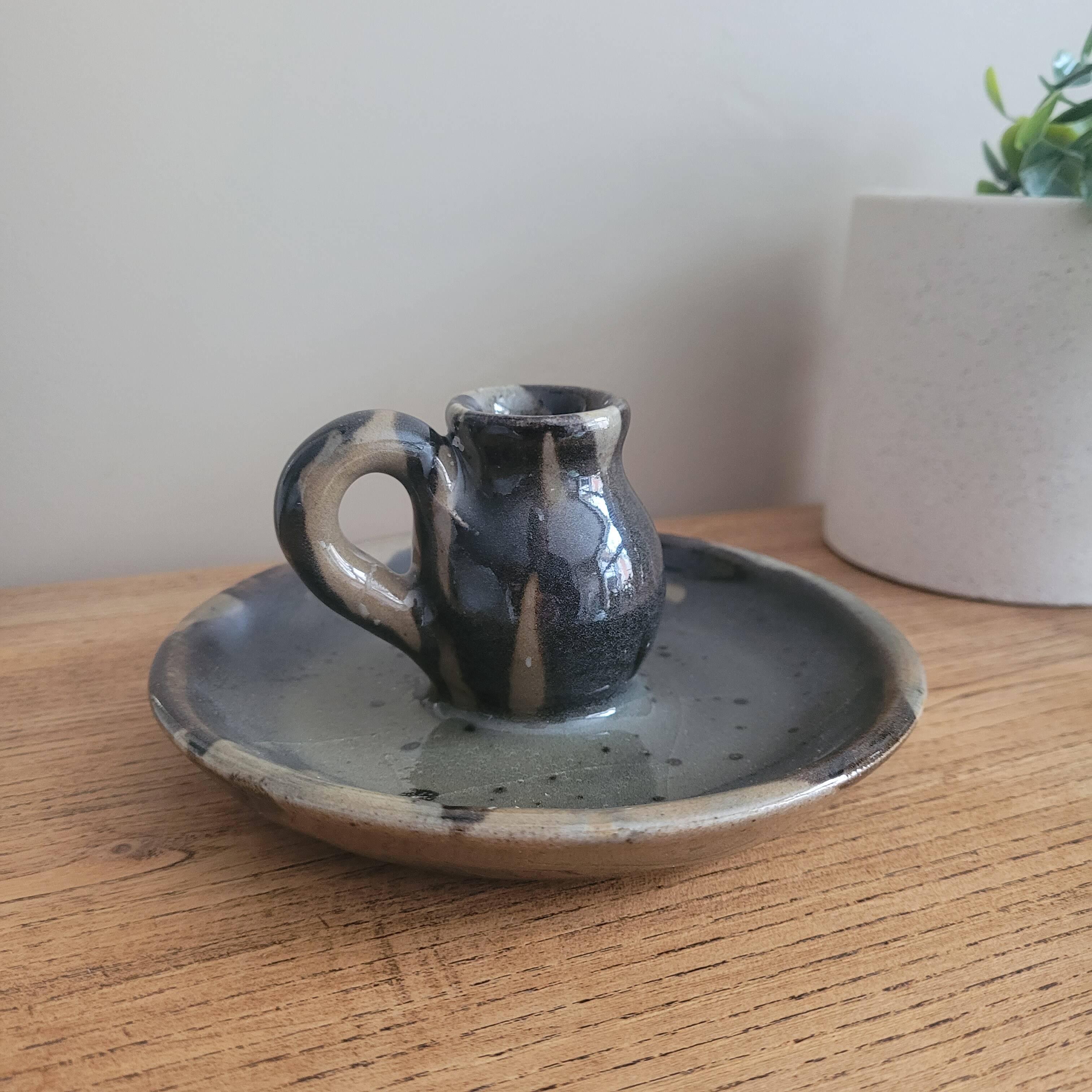 La Redoute x Selency ceramic candle holder 05 gray