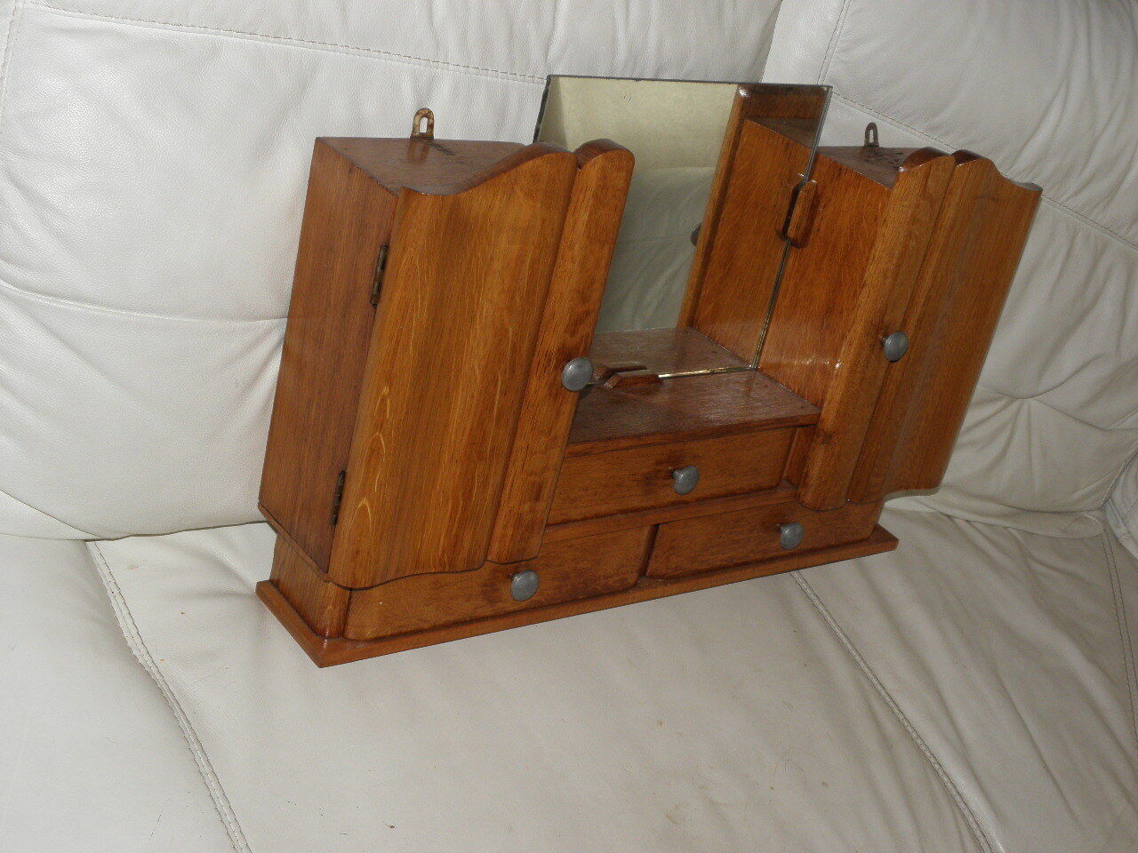 Extended stand cabinet storage cabinet wooden makeup with mirror