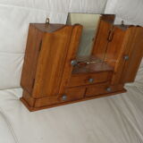 Extended stand cabinet storage cabinet wooden makeup with mirror
