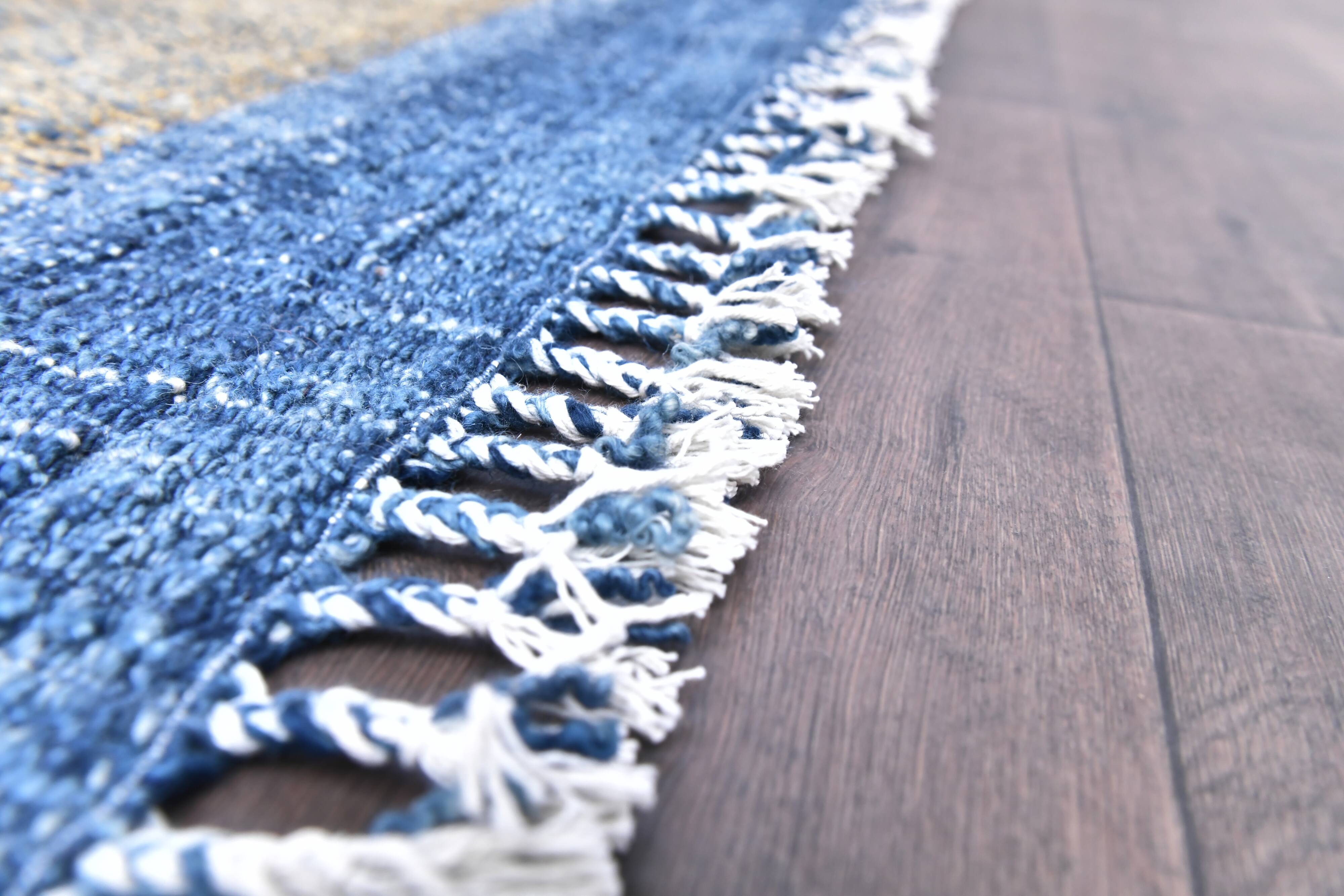 Mustard Kilim Rug- Yellow Blue Kilim Rug 190x290cm wool kilim tapi