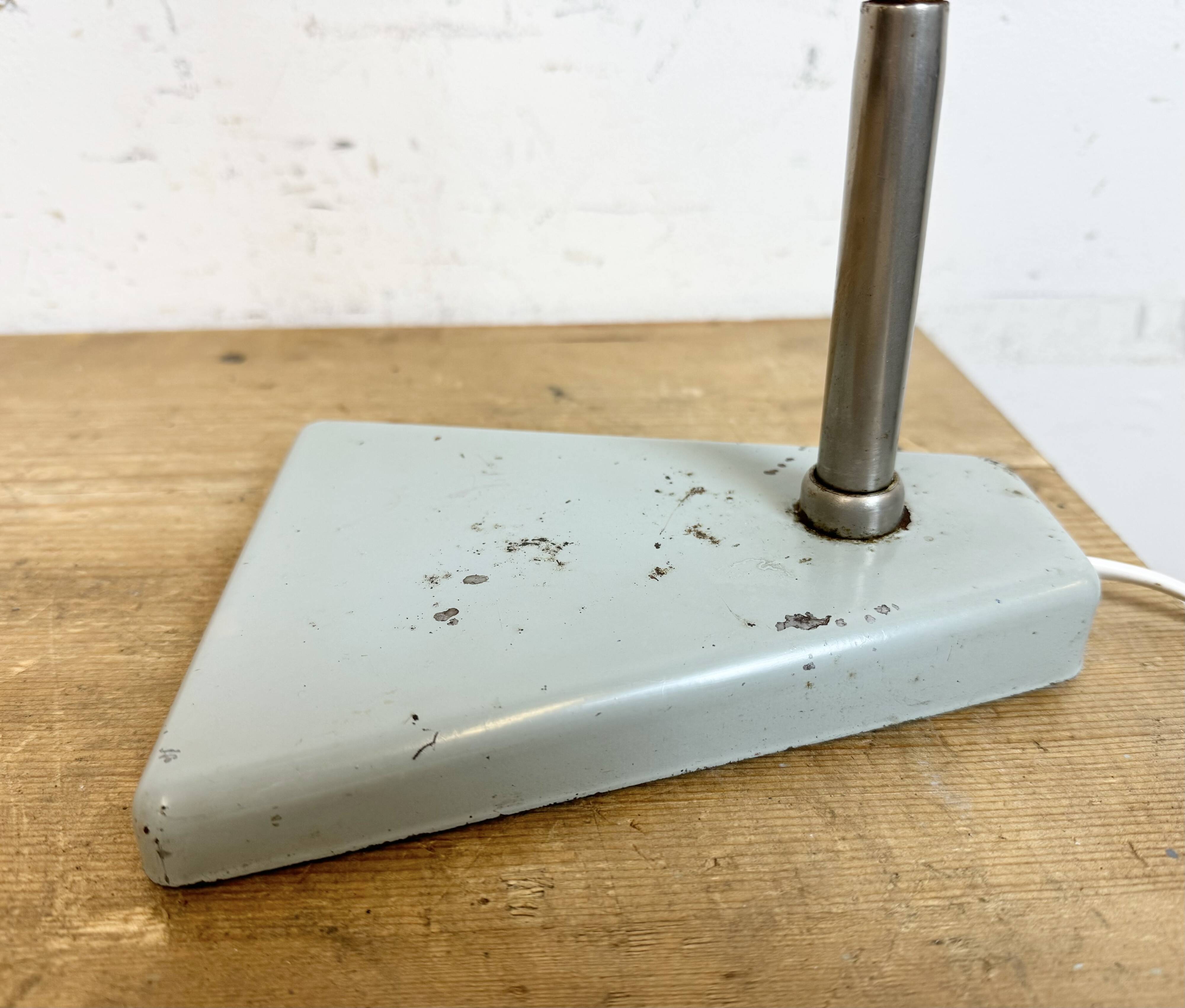 Grey Industrial Gooseneck Table Lamp from Zaos, 1960s