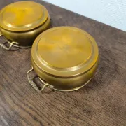 2 jardinières en laiton