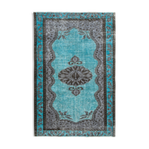 Handmade Rustic Anatolian 1980s 180 cm x 275 cm Turquoise Rug