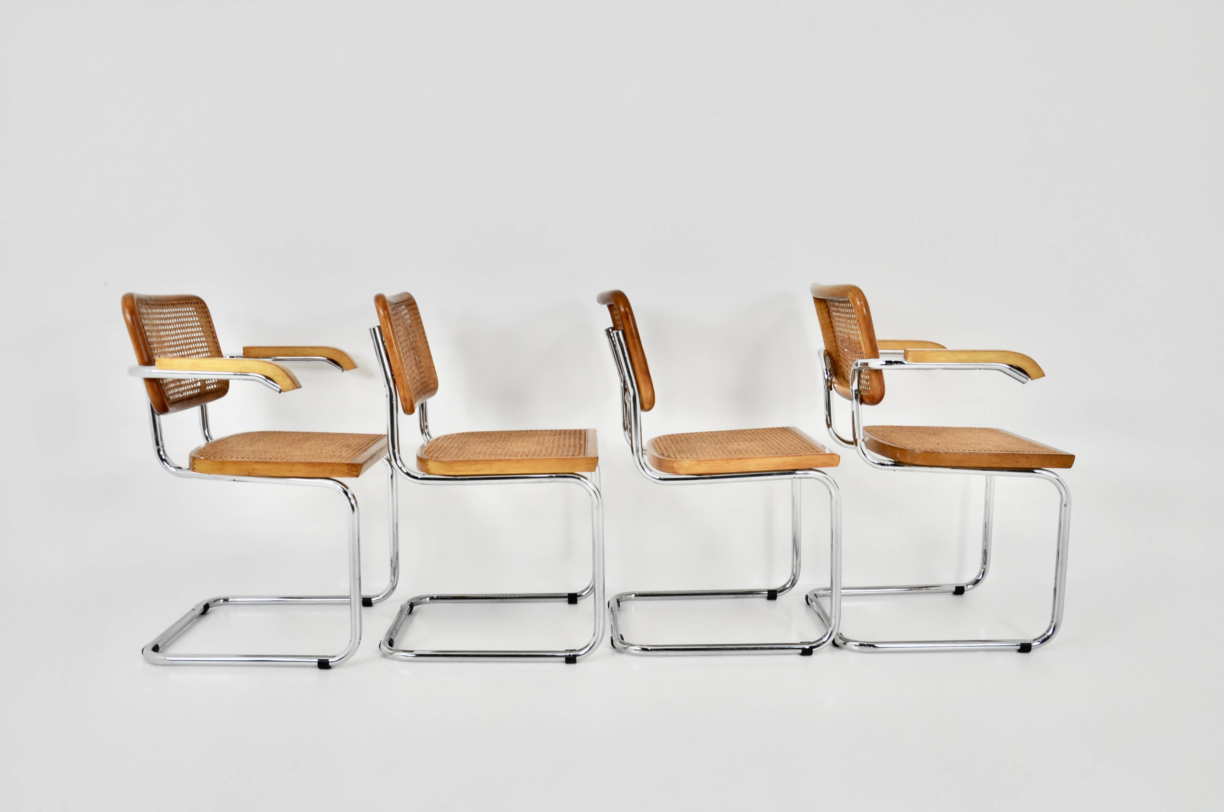 Style B32 Dining Chairs by Marcel Breuer Set of 4