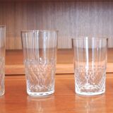 Set of 36 glasses cups baccarat ecaille richelieu + various flutes cuts