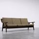 Vintage Mid-Century Modern 3-Seater Sofa & Armchair by Hans J. Wegner