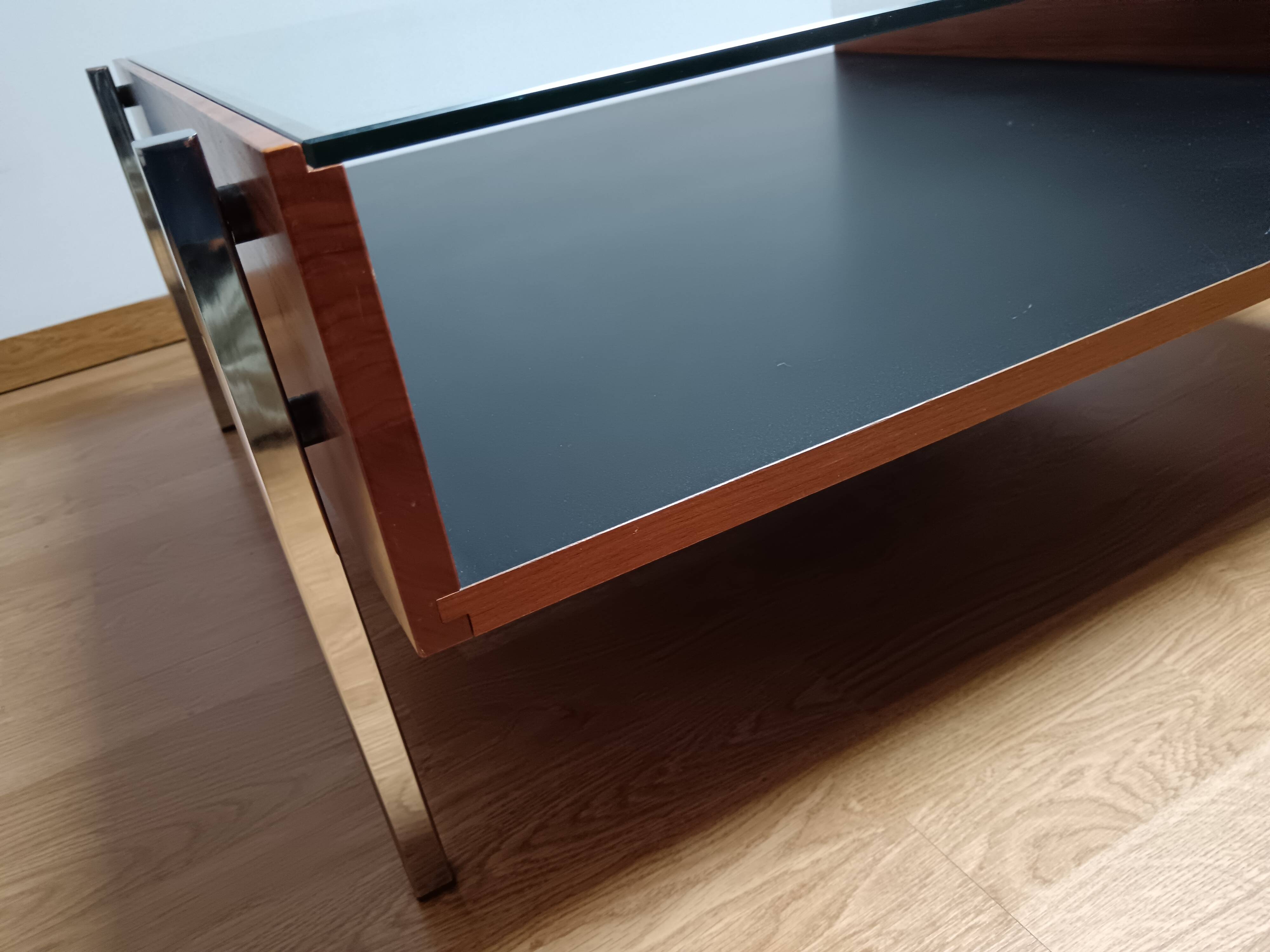 Wood and glass coffee table, Robin Day for Habitat