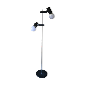 Floor lamp 2 adjustable spots 70s Hustadt-Leuchten