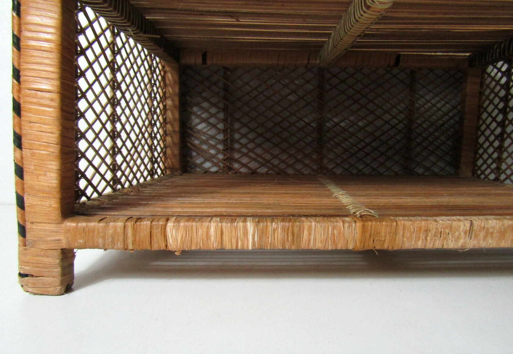 Vintage rattan shelf