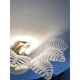 Contemporary Venetian Transparent Graniglia “Leaf” Murano Glass Wall Sconce