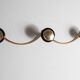 Pair of coat racks 3 hooks 1960 brass and plastic
