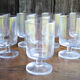 6 anciens verres à pied luminarc transparents h10 cm