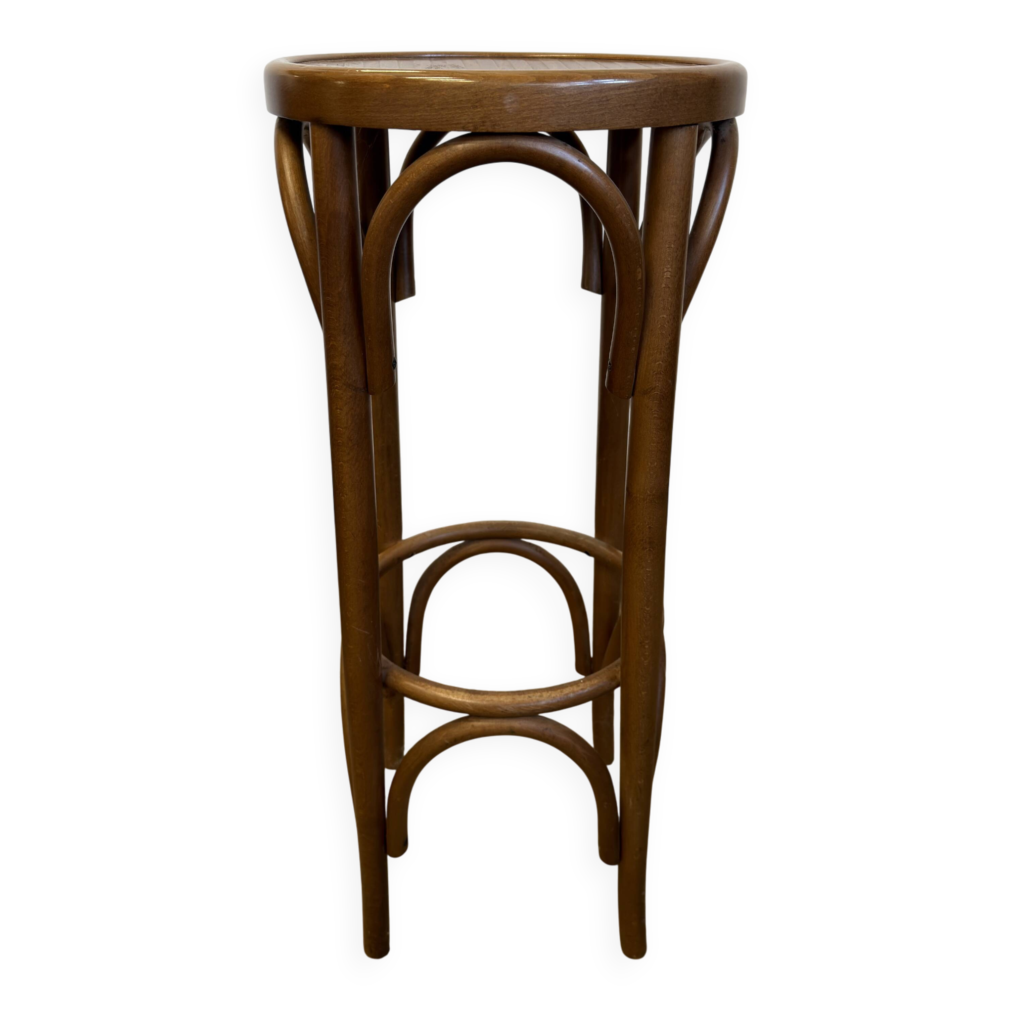 Curved wooden bistro stool – Thonet style – 1970s/80s