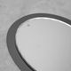 Vintage oval mirror with bevelled edge and smoked border, 1960s modernism