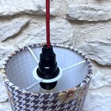 Complete vintage fabric lamp