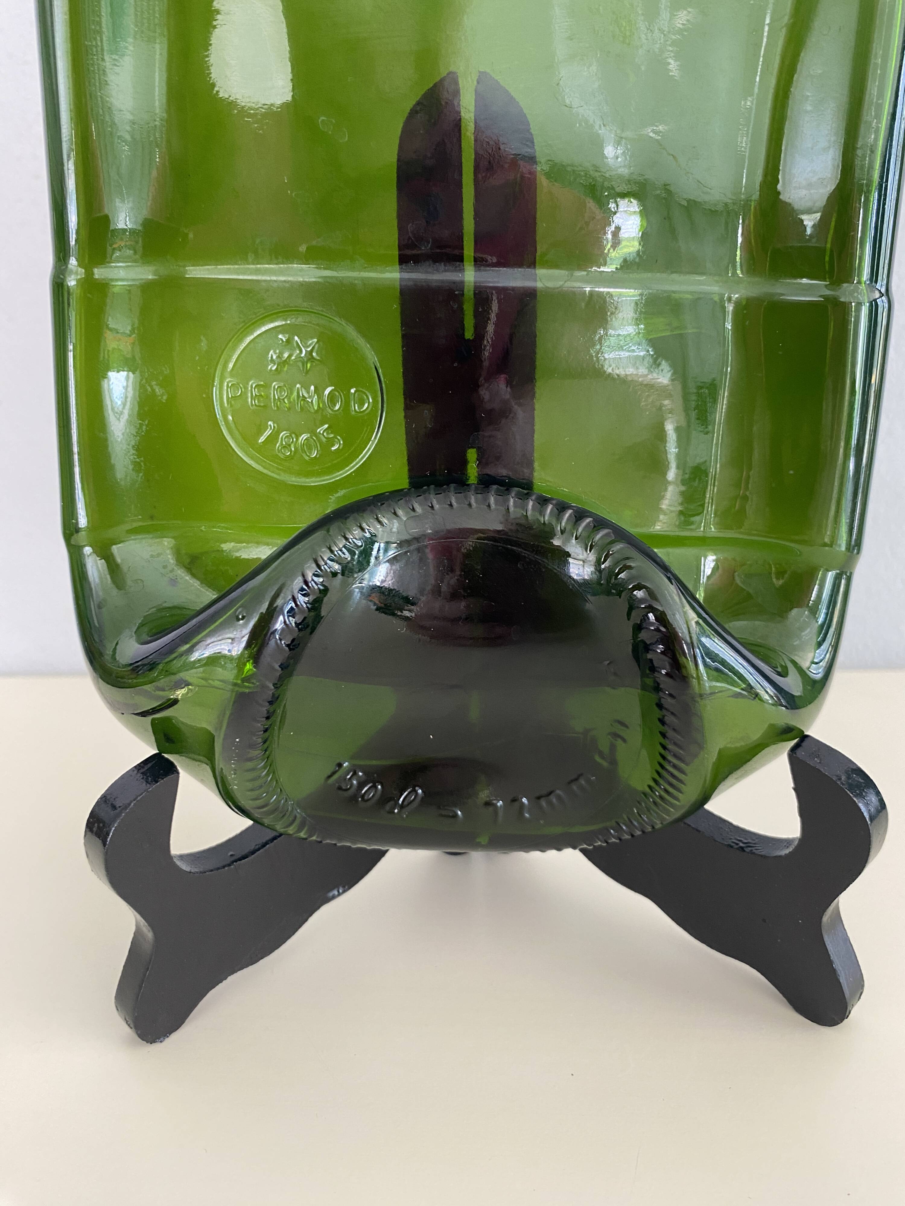Bottle-shaped glass dish, 34 cm
