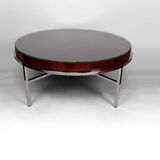 Modernist Coffee Table – Chrome & Exotic Wood – Italy, Circa 1960-1970