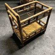 Chariot ou desserte bambou vintage année 1950