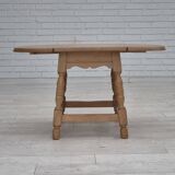 1970s, Danish foldable side table, solid oak wood, original condition.