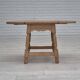 1970s, Danish foldable side table, solid oak wood, original condition.