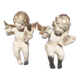 Pair of sitting angel statuettes