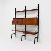Teak Wall Unit by Louis van Teeffelen for WeBe 1950's