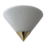 Vintage wall lamp, opaline and brass, Germany 1980s