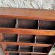 Old vintage wooden letter rack