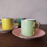 4 multicolored espresso cups