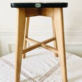 Vintage LV brand wood and formica stool from the 1950s