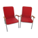 Pair vintage red velvet armchairs 50/60 years