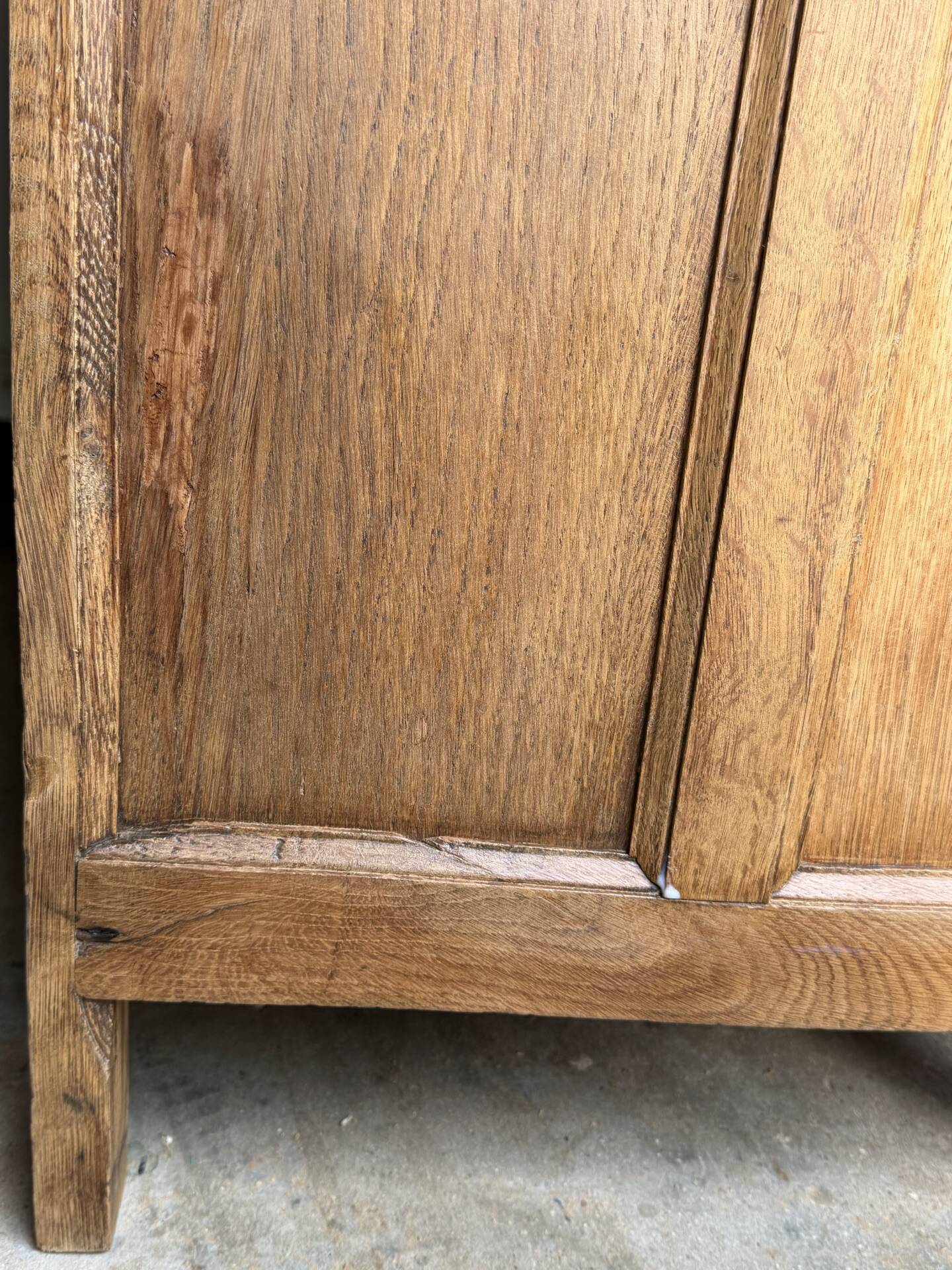 Parisian Art Deco wardrobe in raw oak, renovated.