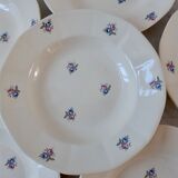 Set of 6 hollow plates Digoin Sarreguemines