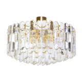 Superb brass and Murano glass light fixture Palazzo, Kalmar, Austria, 1970.