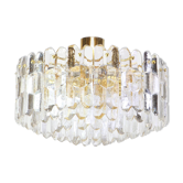 Superb brass and Murano glass light fixture Palazzo, Kalmar, Austria, 1970.