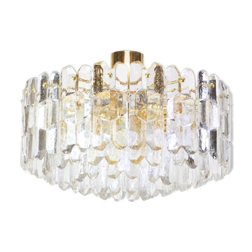 Superb brass and Murano glass light fixture Palazzo, Kalmar, Austria, 1970.
